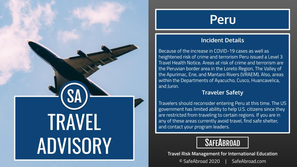 travel to peru advisory