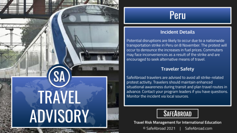 peru news travel advisory