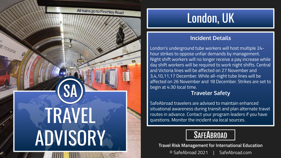 london uk travel advisory