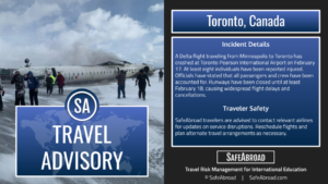 Plane crash reported at Toronto Pearson International Airport in