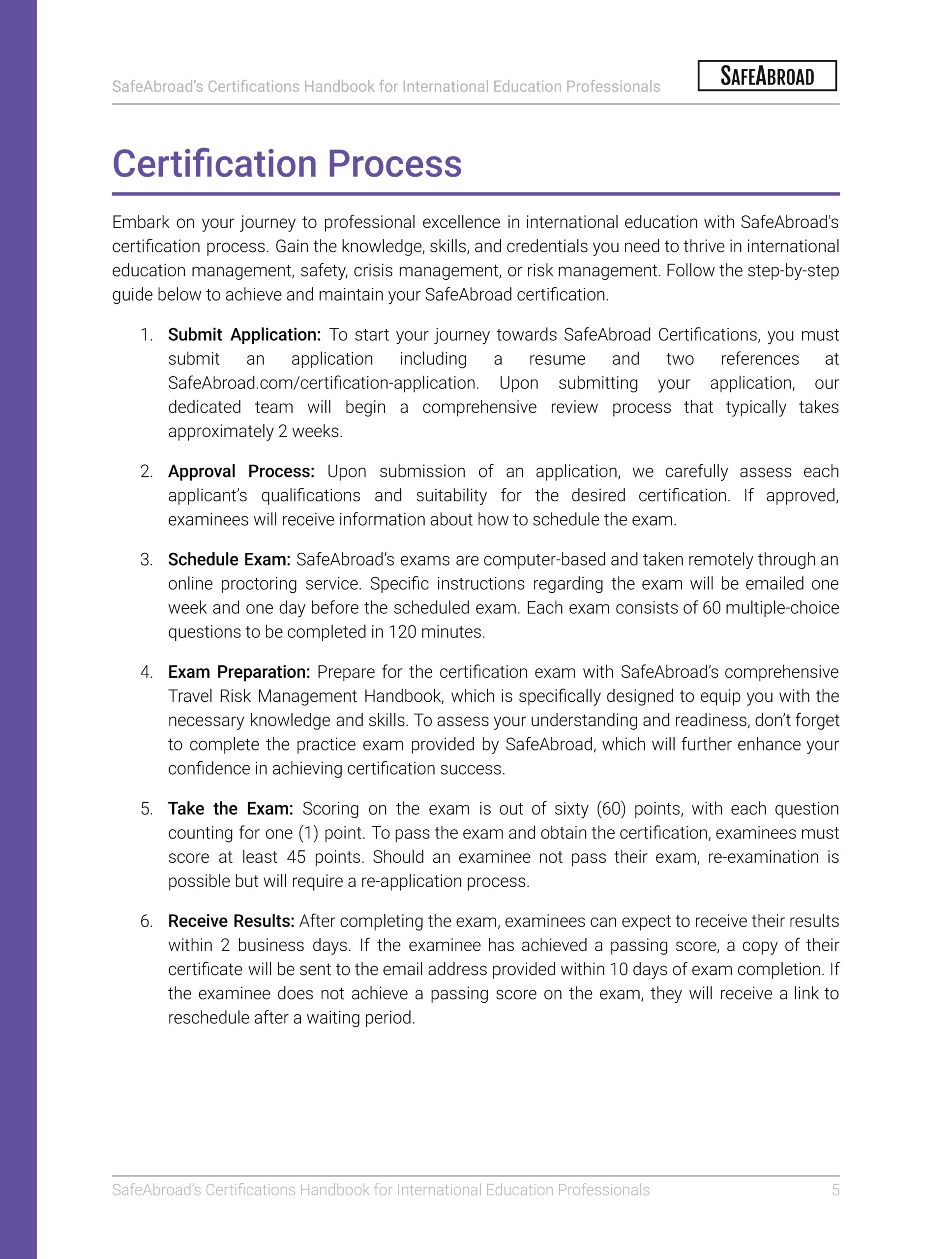 CH Certification Process
